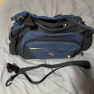 Men's Navy and Black Travel Duffel Bag - Unbranded